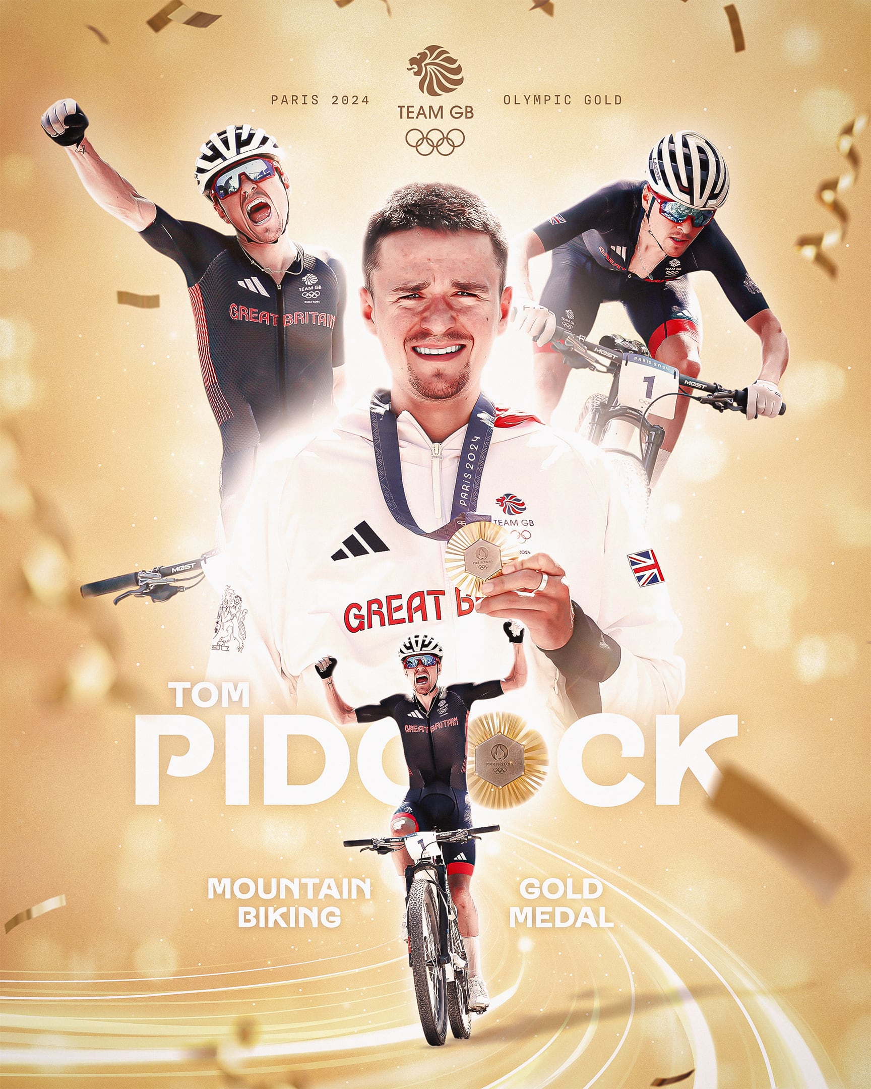 Tom Pidcock – Gold Medal (4×5 – EDIT)